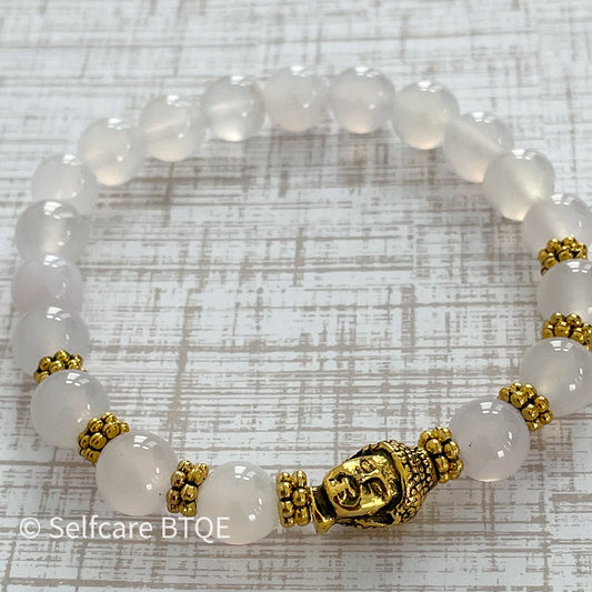 White Jade Yoga Crown Meditation Bracelet