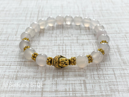 White Jade Yoga Crown Meditation Bracelet