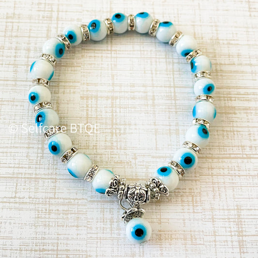 White Evil Eye Bracelet | Mal De Ojo | Protection