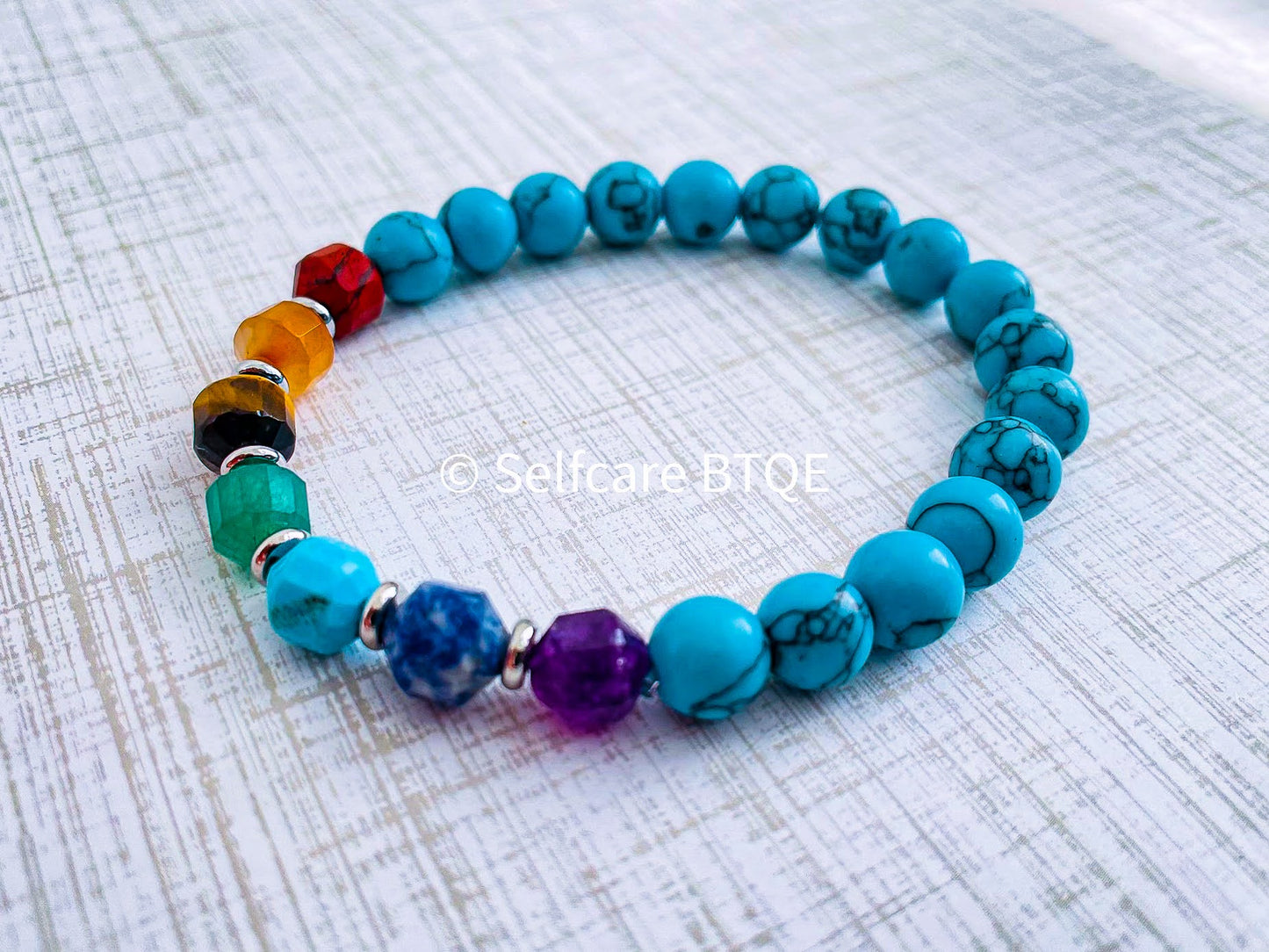Chakra Bracelet with Turquoise Stones