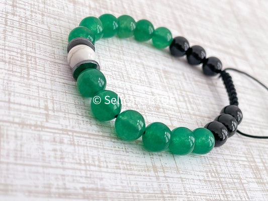 Green Aventurine, Onyx and White Turquoise stones | Mens | Women | 8mm
