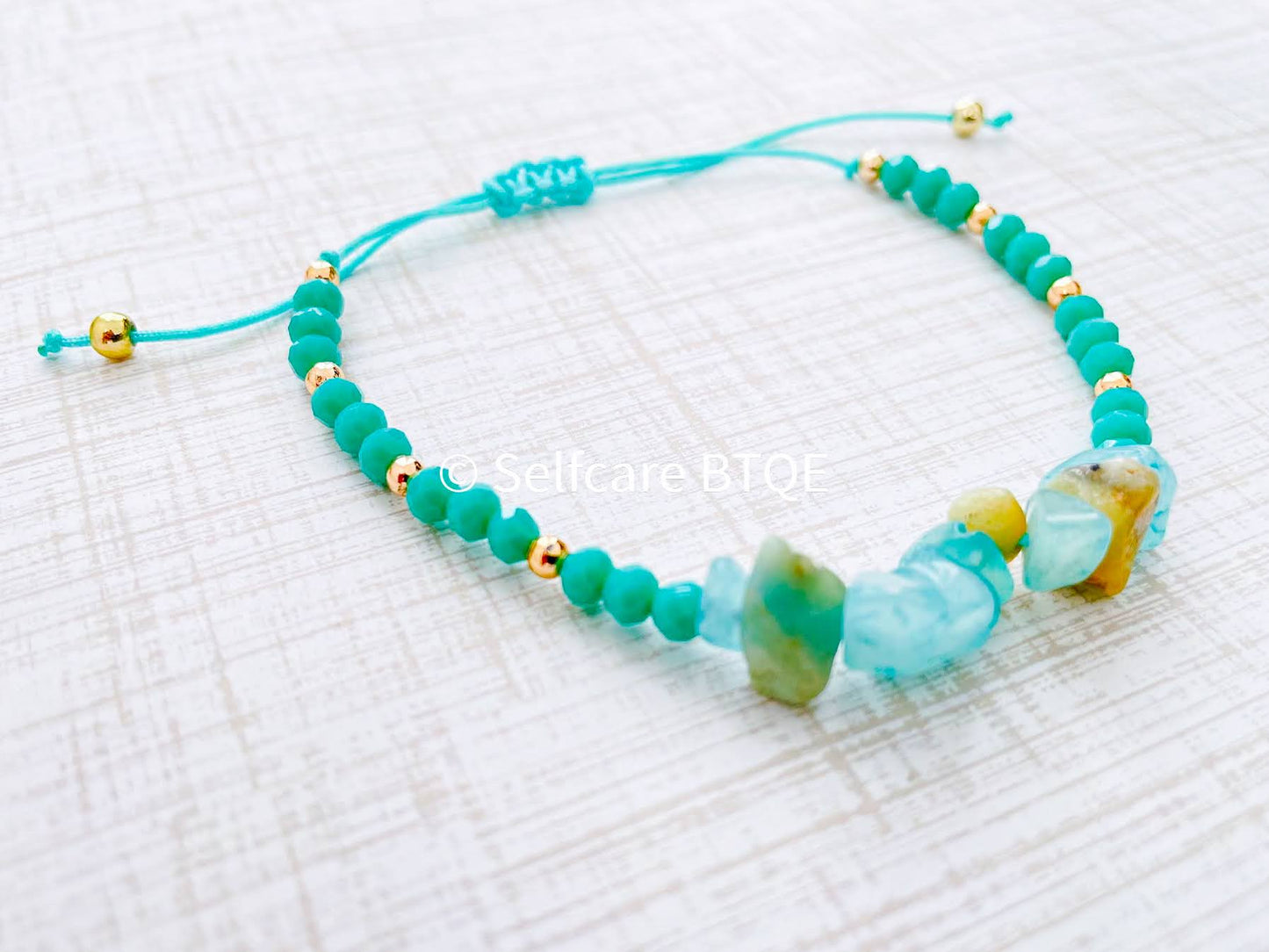 Amazonite Chip Gravel Natural Stone Bracelet | 8mm