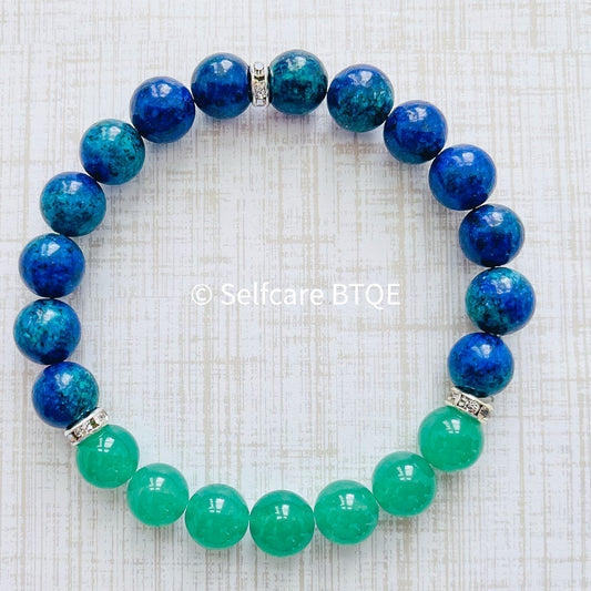 Serenity Turquoise and Aventurine Bracelet | 8mm
