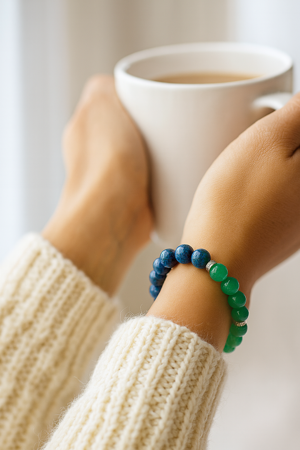 The Rebirth Reflection: Phoenix Turquoise & Green Aventurine Bracelet