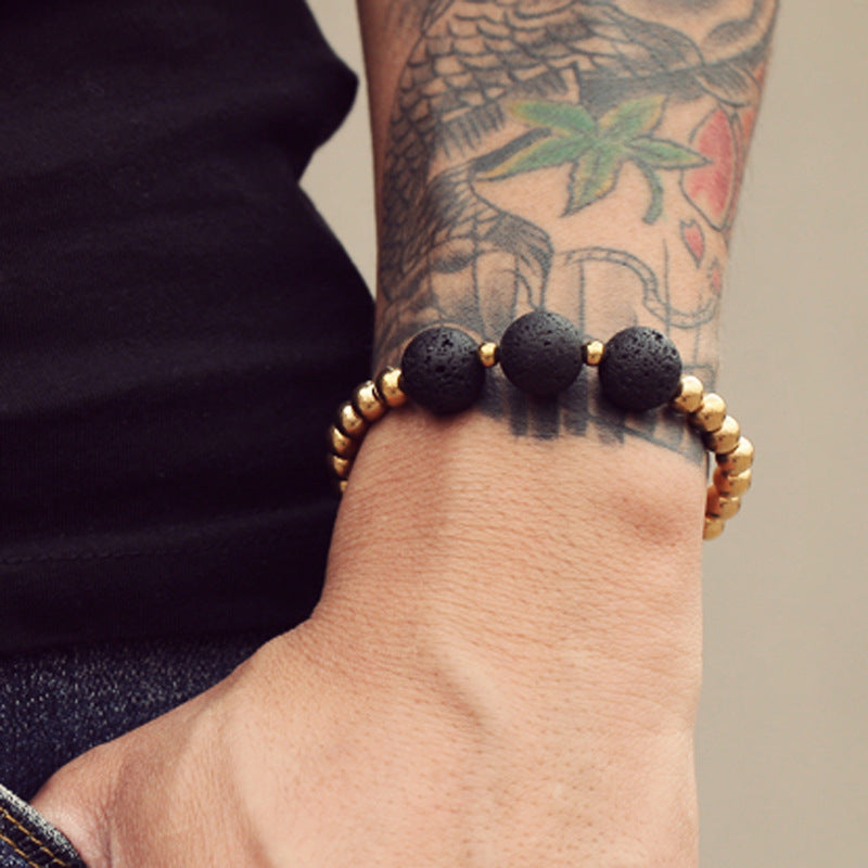 Black Lava Stone Bracelet