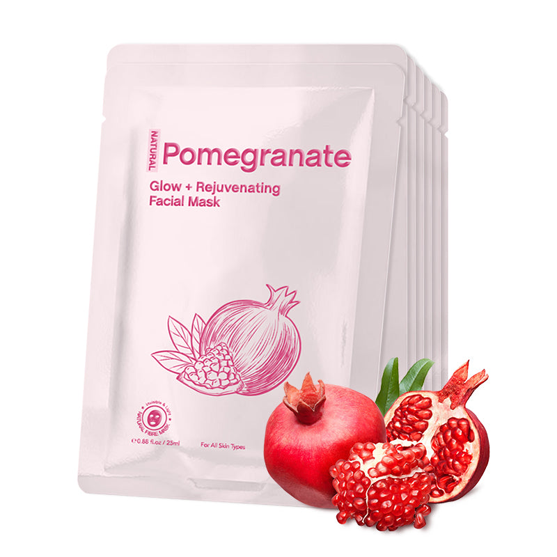 Pomegranate Facial Sheet Mask for Glowing  & Rejuvenating Skin