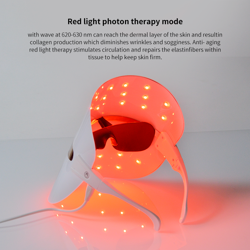 3 Color LED Light Therapy Facial Treatment Skin Rejuvenation Beauty Mask