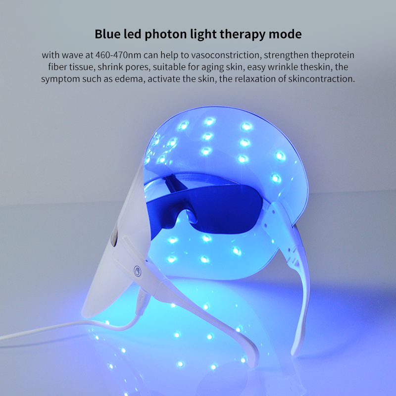 3 Color LED Light Therapy Facial Treatment Skin Rejuvenation Beauty Mask