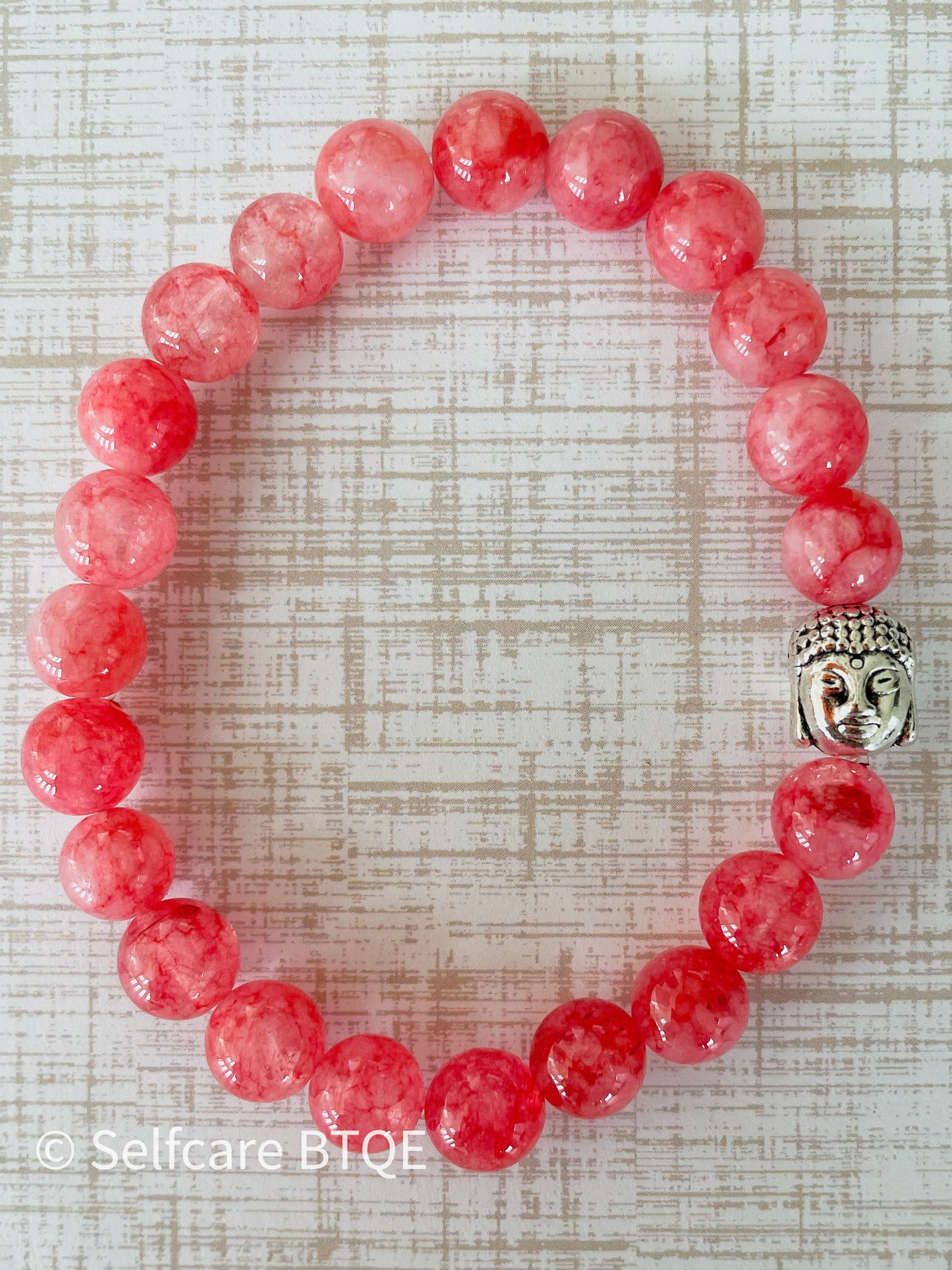 Pink Jadeite Buddha Bracelet