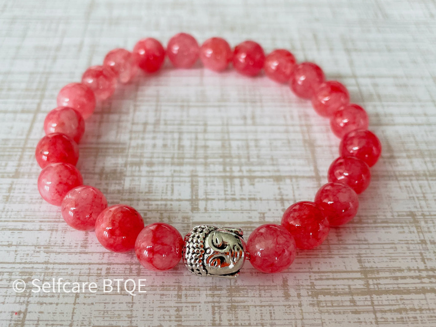 Pink Jadeite Buddha Bracelet