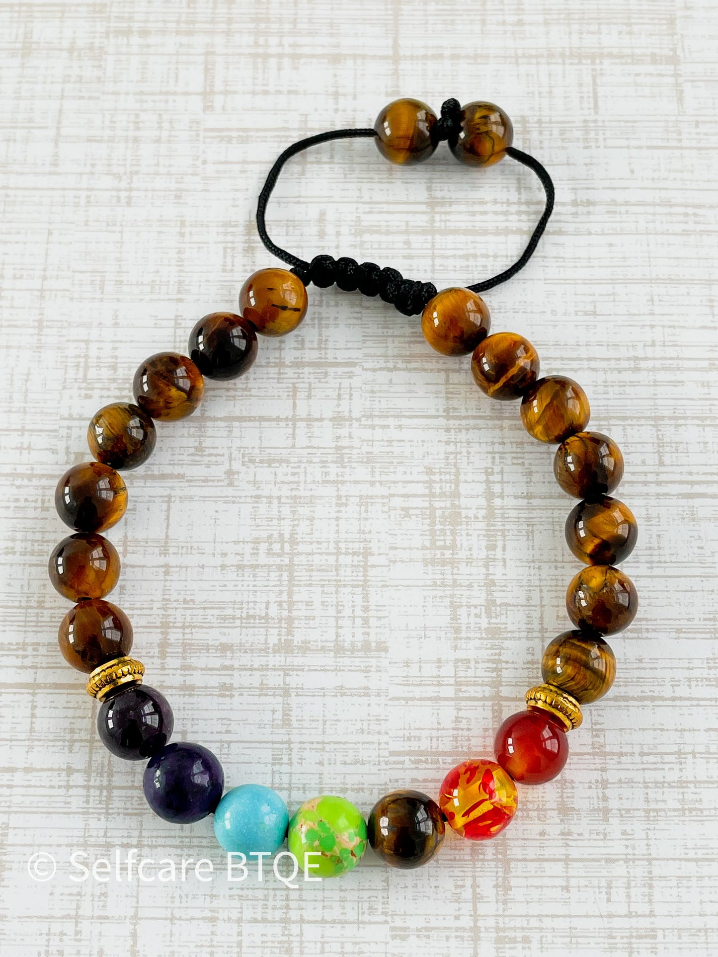 ABCGEMS African Tri-Color Tigers Eye Beads (Gorgeous Matrix- Mohs Hardness  7) Healing Chakra Energy Crystal Stone Ideal for Bracelet Necklace Ring DIY