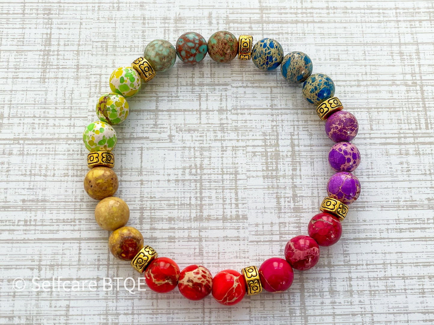 Chakras Bracelet with Imperial Stones | 8mm