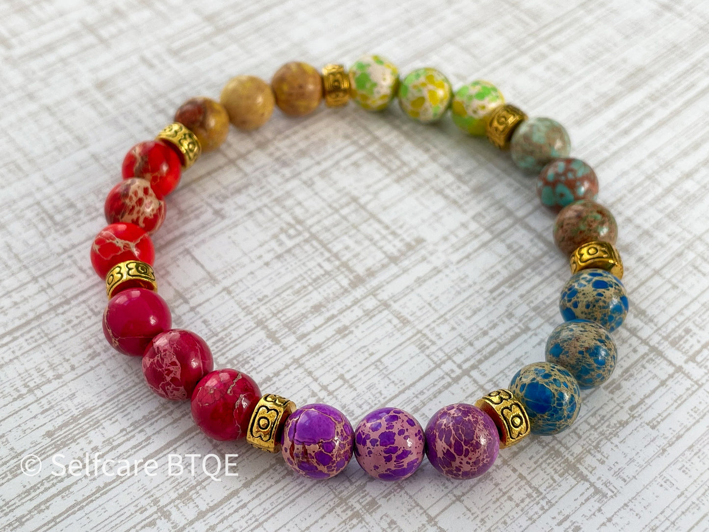 Chakras Bracelet with Imperial Stones | 8mm