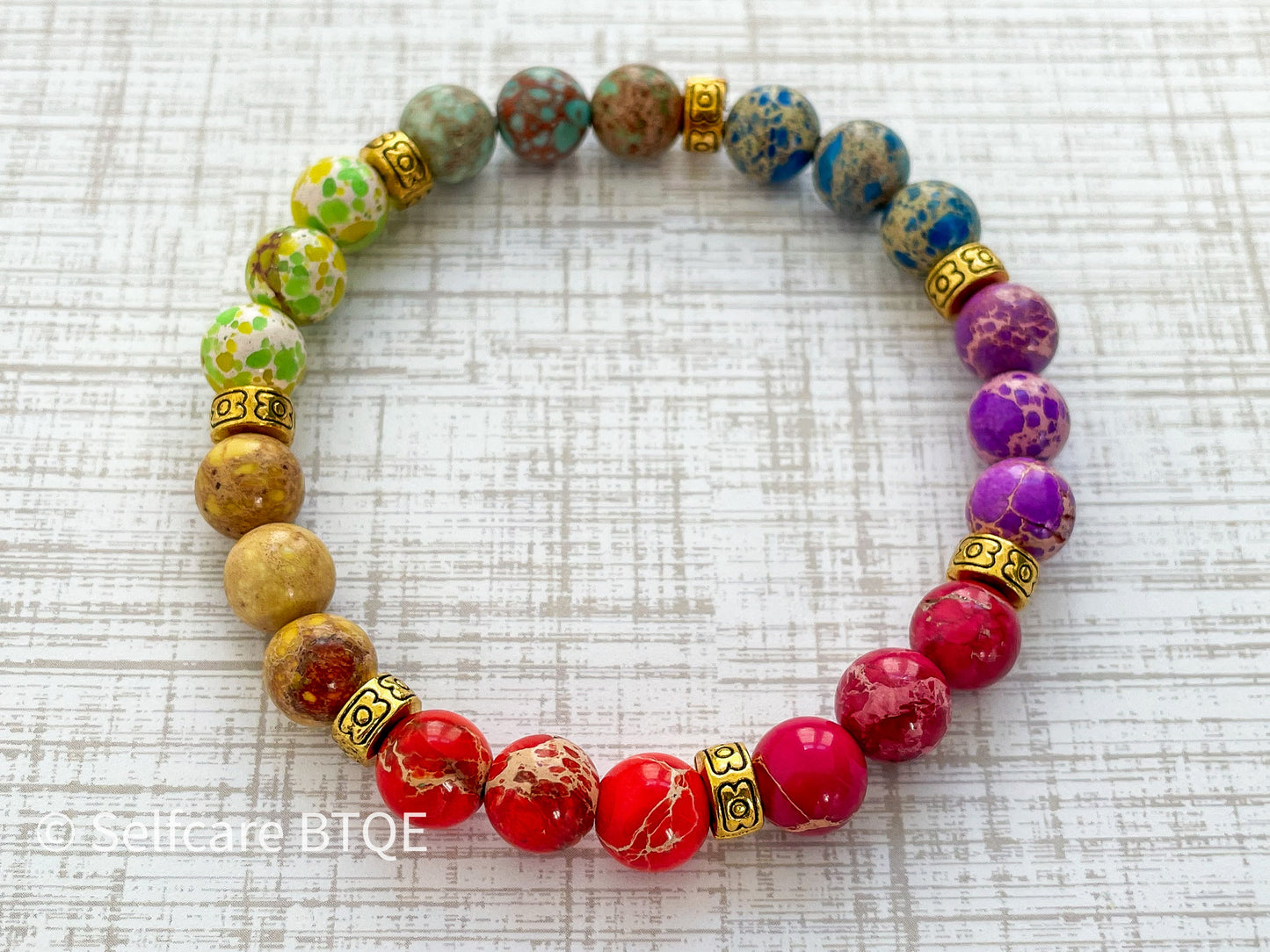 Chakras Bracelet with Imperial Stones | 8mm
