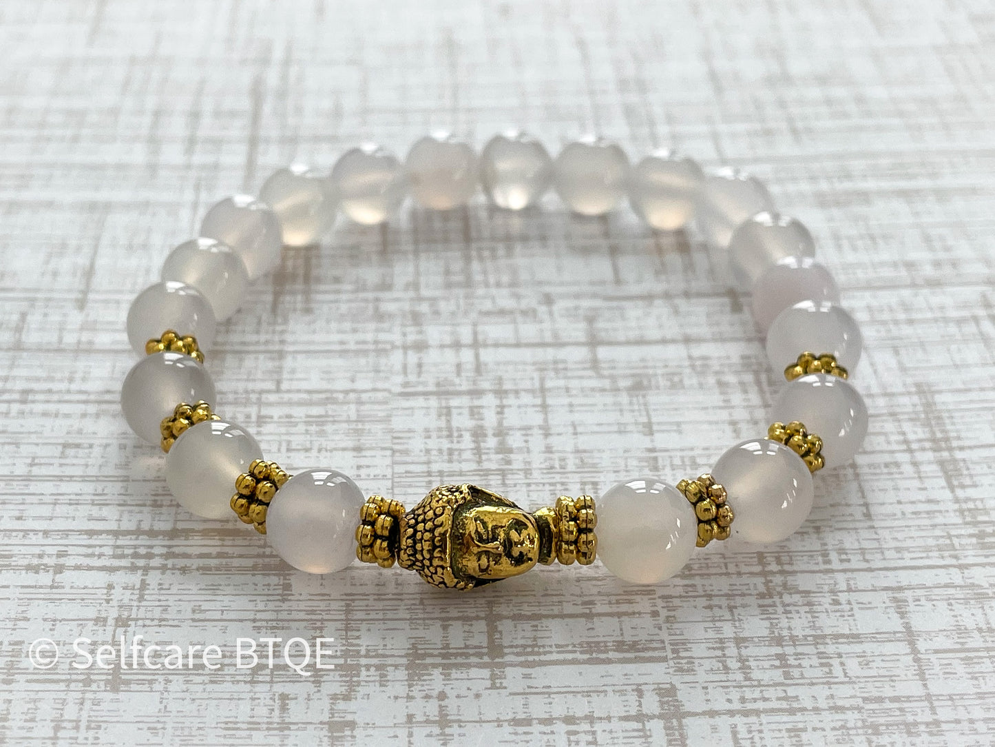 White Jade Yoga Crown Meditation Bracelet