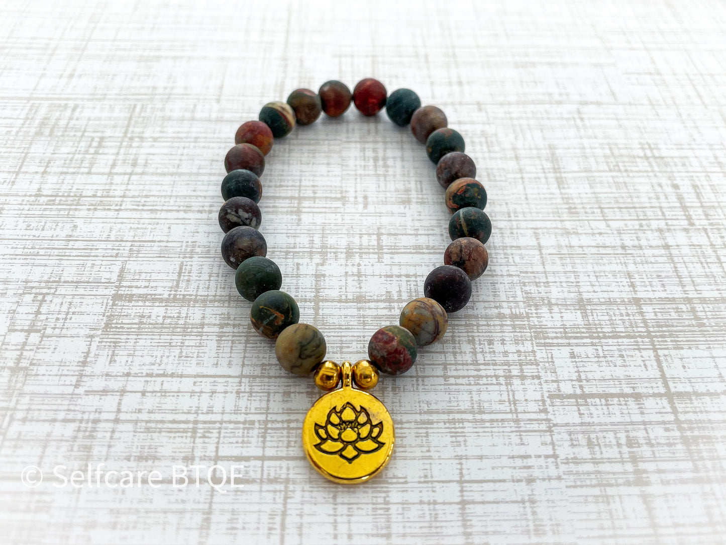 The Happy Stone Bracelet with Picasso Jasper Stones  | 8mm