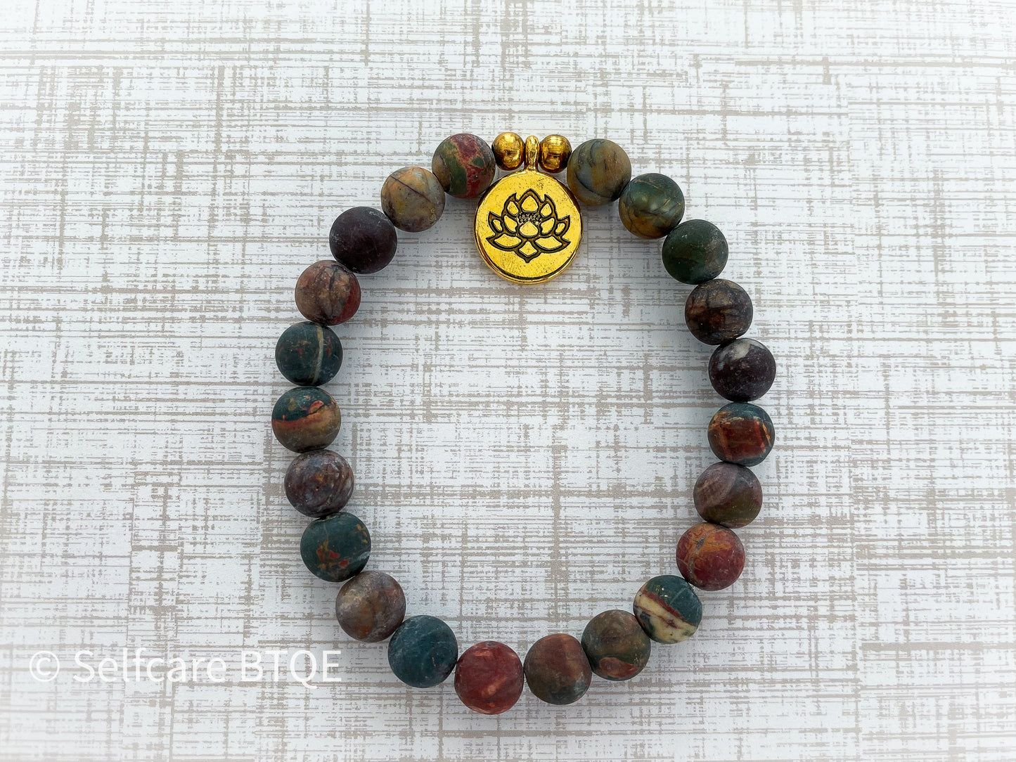 The Happy Stone Bracelet with Picasso Jasper Stones  | 8mm