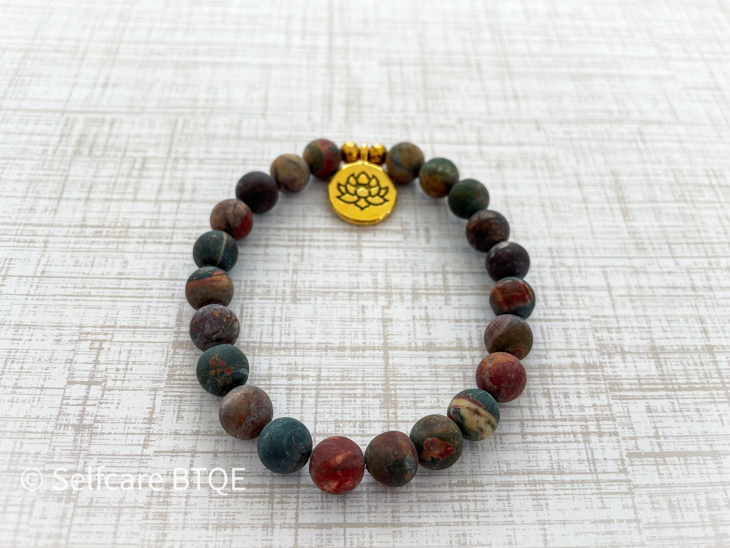 The Happy Stone Bracelet with Picasso Jasper Stones  | 8mm