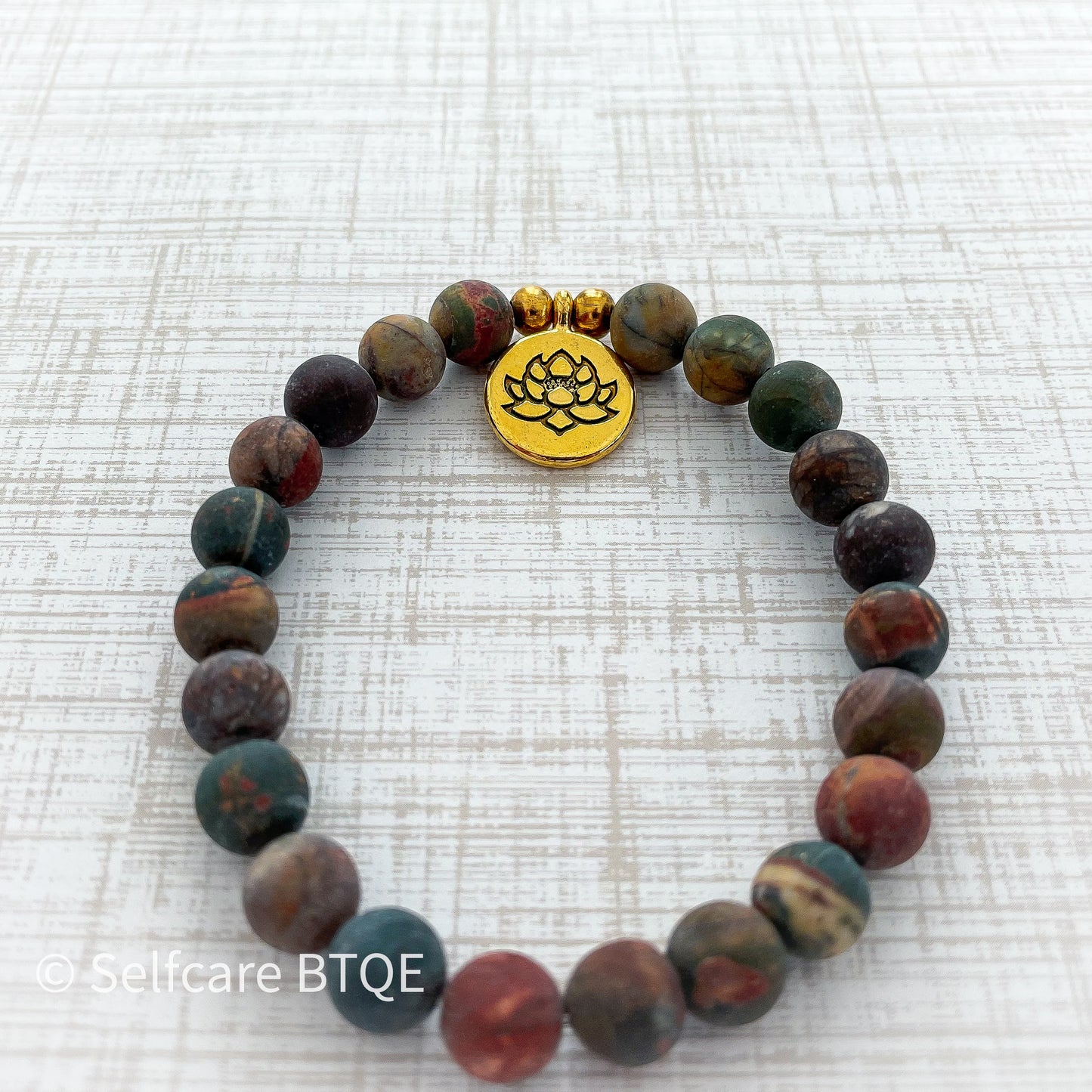 The Happy Stone Bracelet with Picasso Jasper Stones  | 8mm