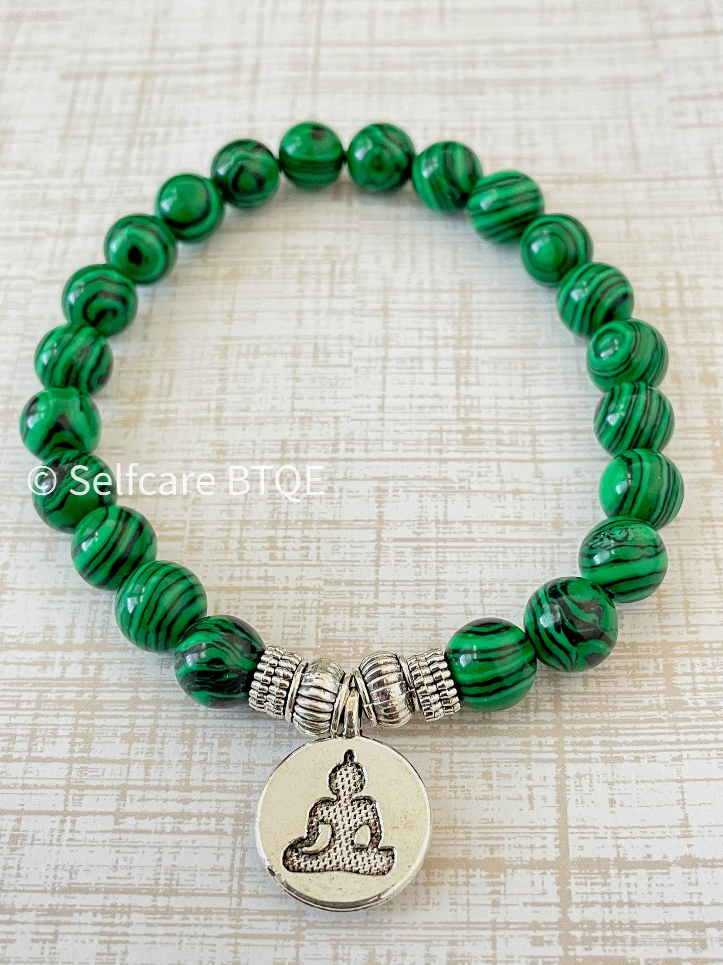 Malachite Beaded Bracelet Yoga Chakra Prayer Mala Buddha Beads