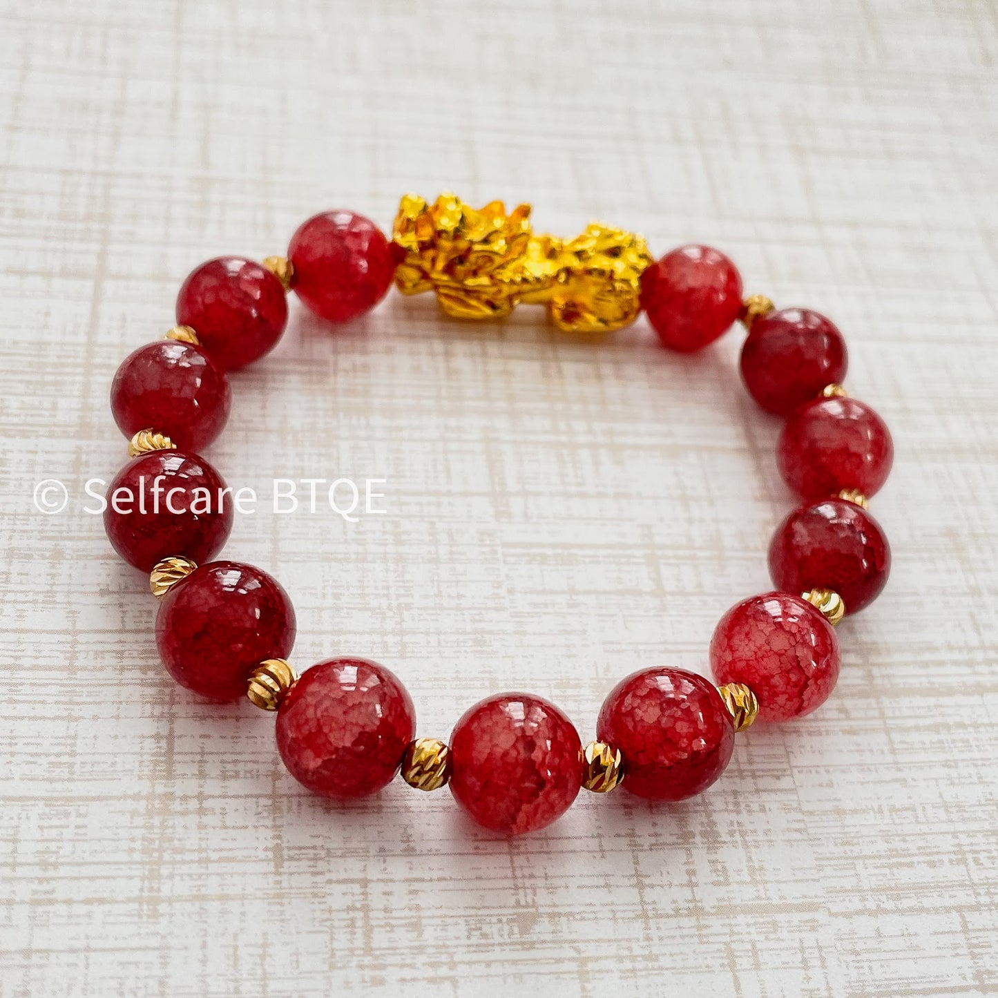 Feng Shui with Red Jade Stones Bracelet