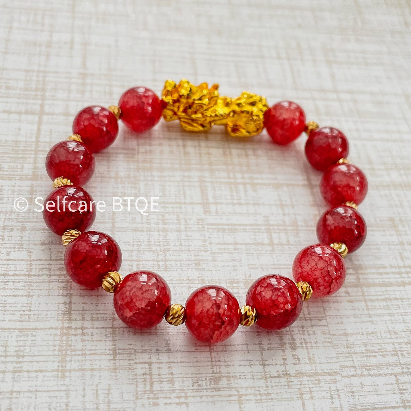 Feng Shui with Red Jade Stones Bracelet