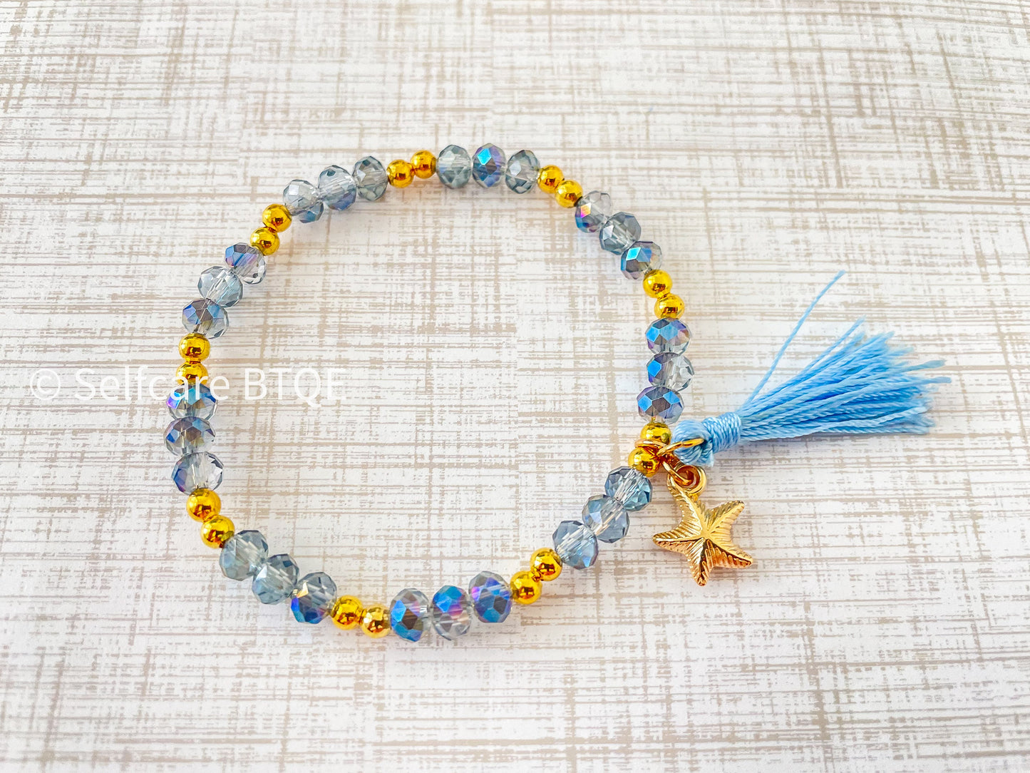 Seaside Crystals Tassel Bracelet
