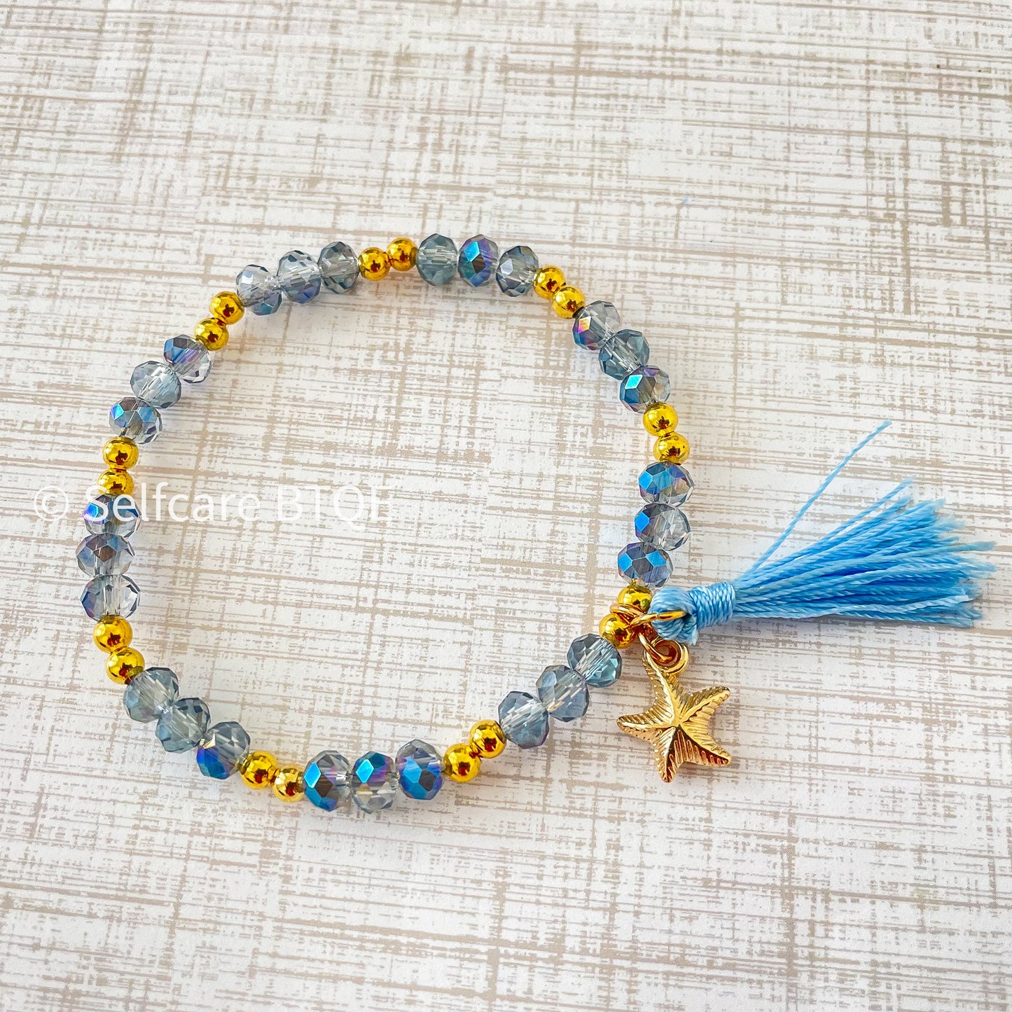 Seaside Crystals Tassel Bracelet