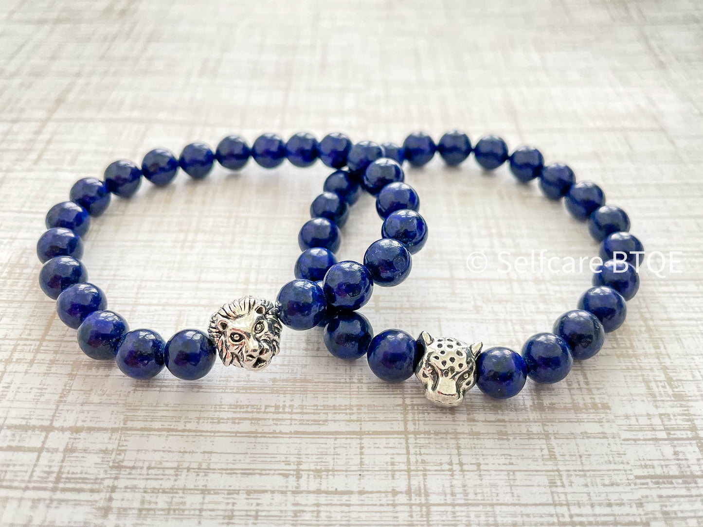 Lapis Lazuli Lion & Lioness Couples Bracelet