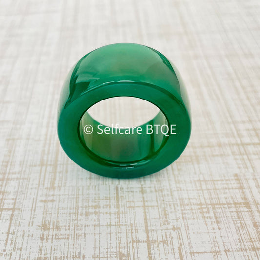 Emerald Jade Thumb Finger Ring | Mens