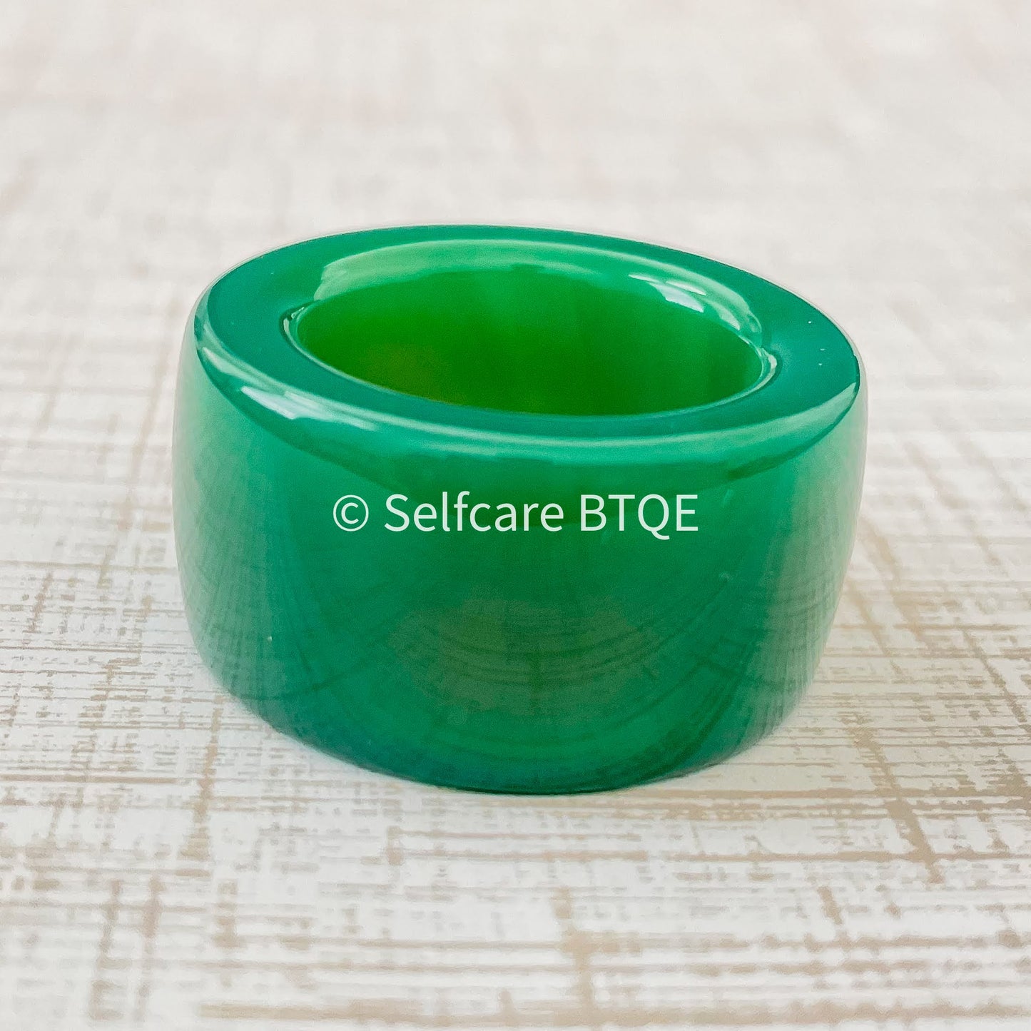 The Verdant Guardian: Solid Natural Jade Statement Ring