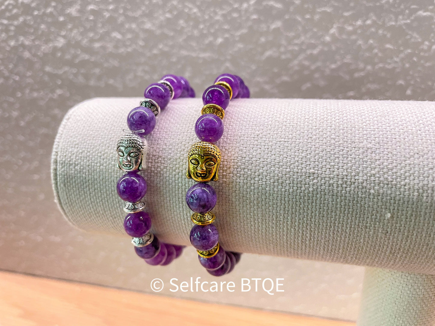 Buddha Bracelet with Amethyst Stones | 8mm