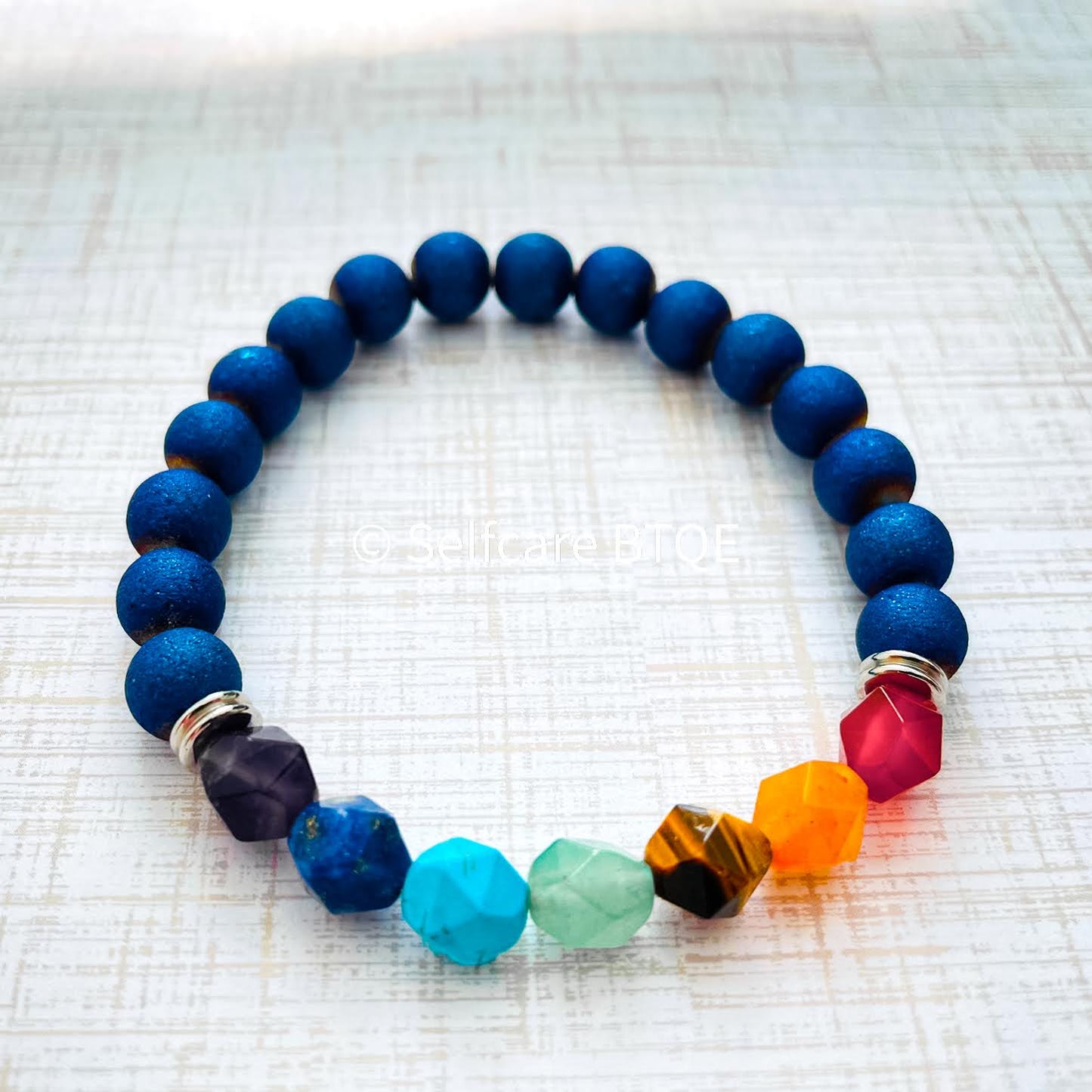 Chakra Balance Volcanic Stone Bracelet | 8mm