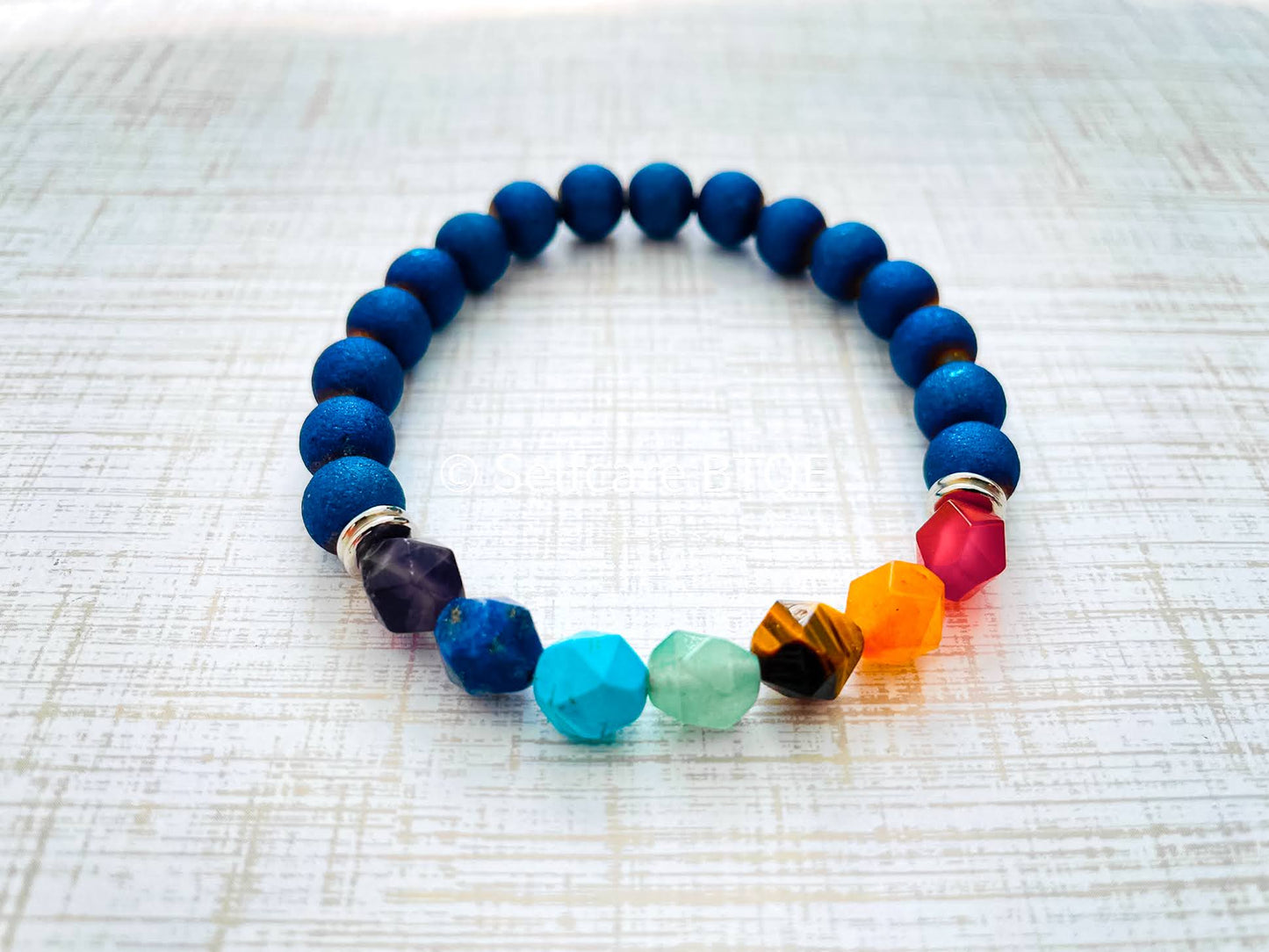 Chakra Balance Volcanic Stone Bracelet | 8mm