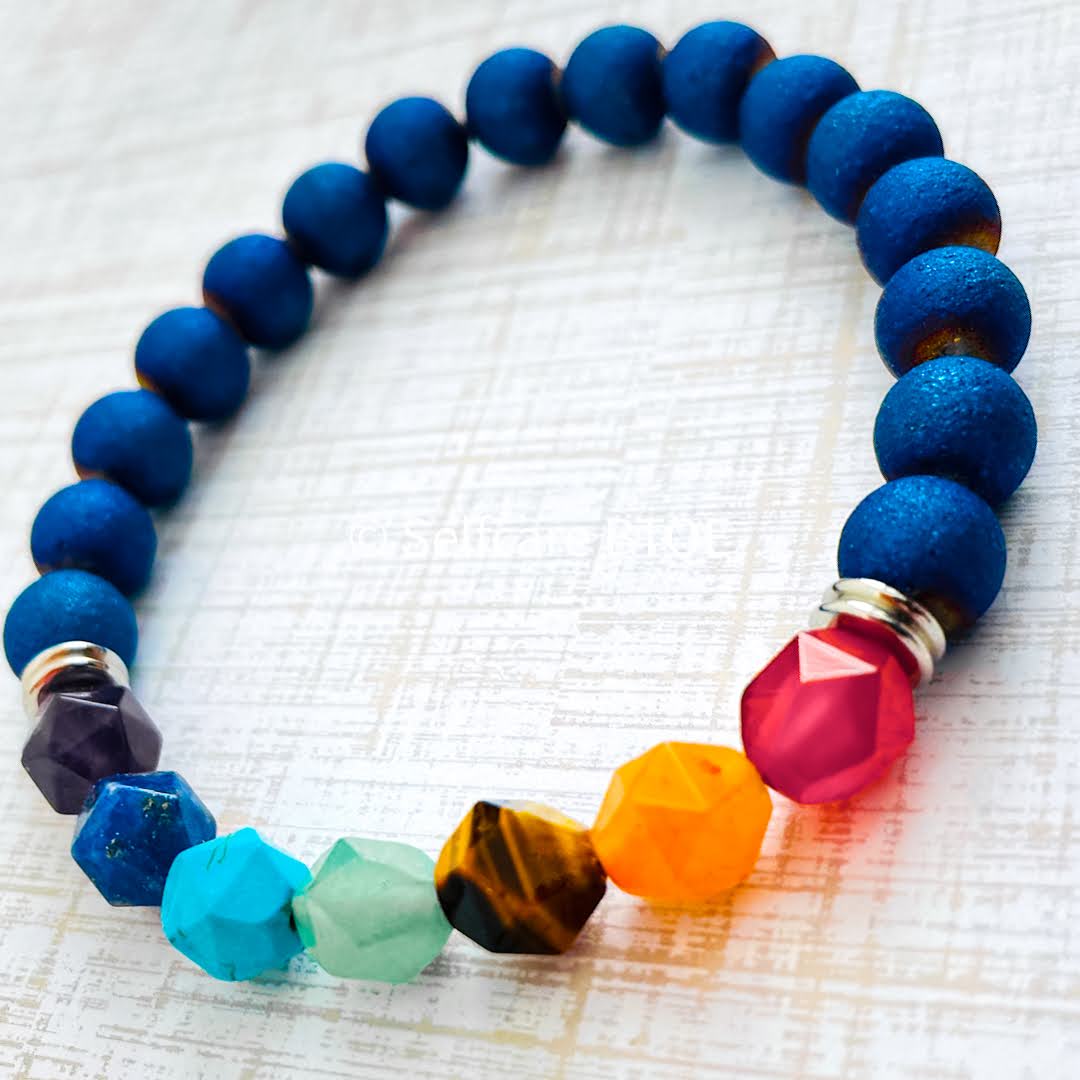 Chakra Balance Volcanic Stone Bracelet | 8mm