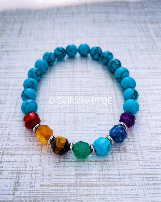 Chakra Bracelet with Turquoise Stones