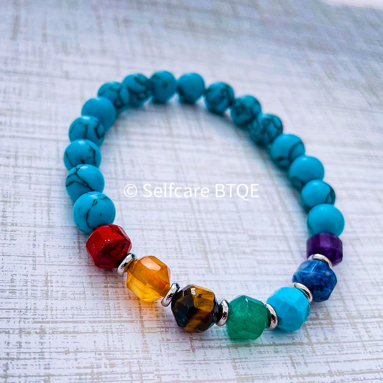 Chakra Bracelet with Turquoise Stones