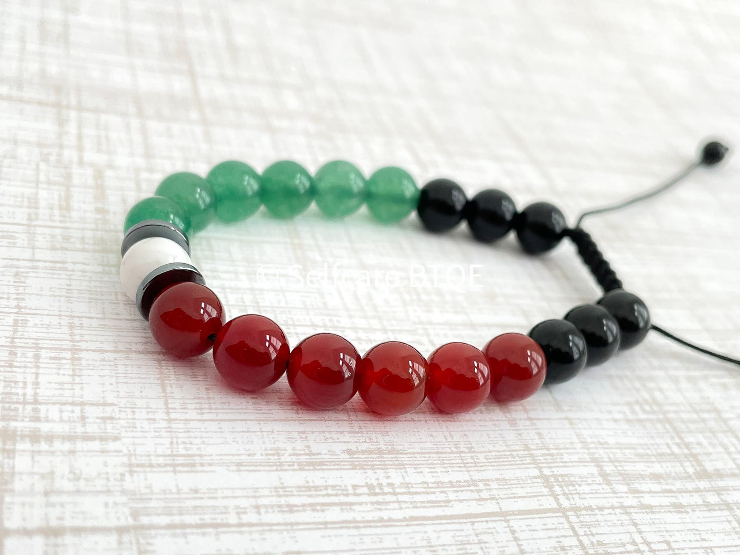 Tension Relief Beaded Bracelet with Carnelian, Green Aventurine, and White Turquoise stones | Mens | Women | 8mm