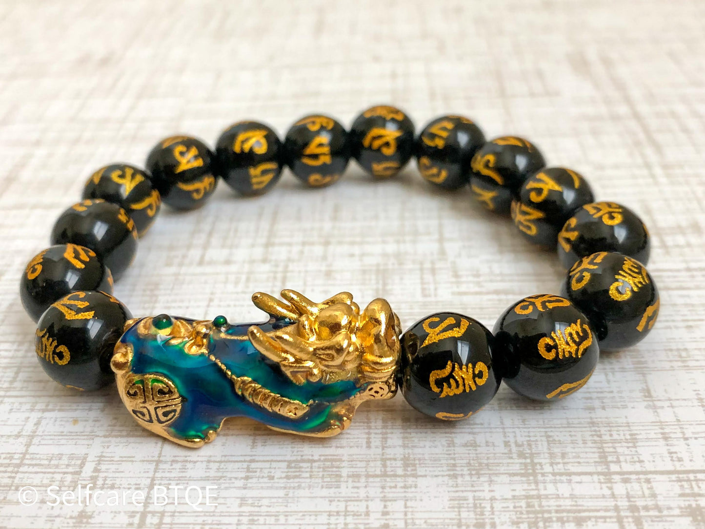 Feng Shui Color-Changing Pixiu Genuine Black Obsidian Lucky Wealth Bracelet