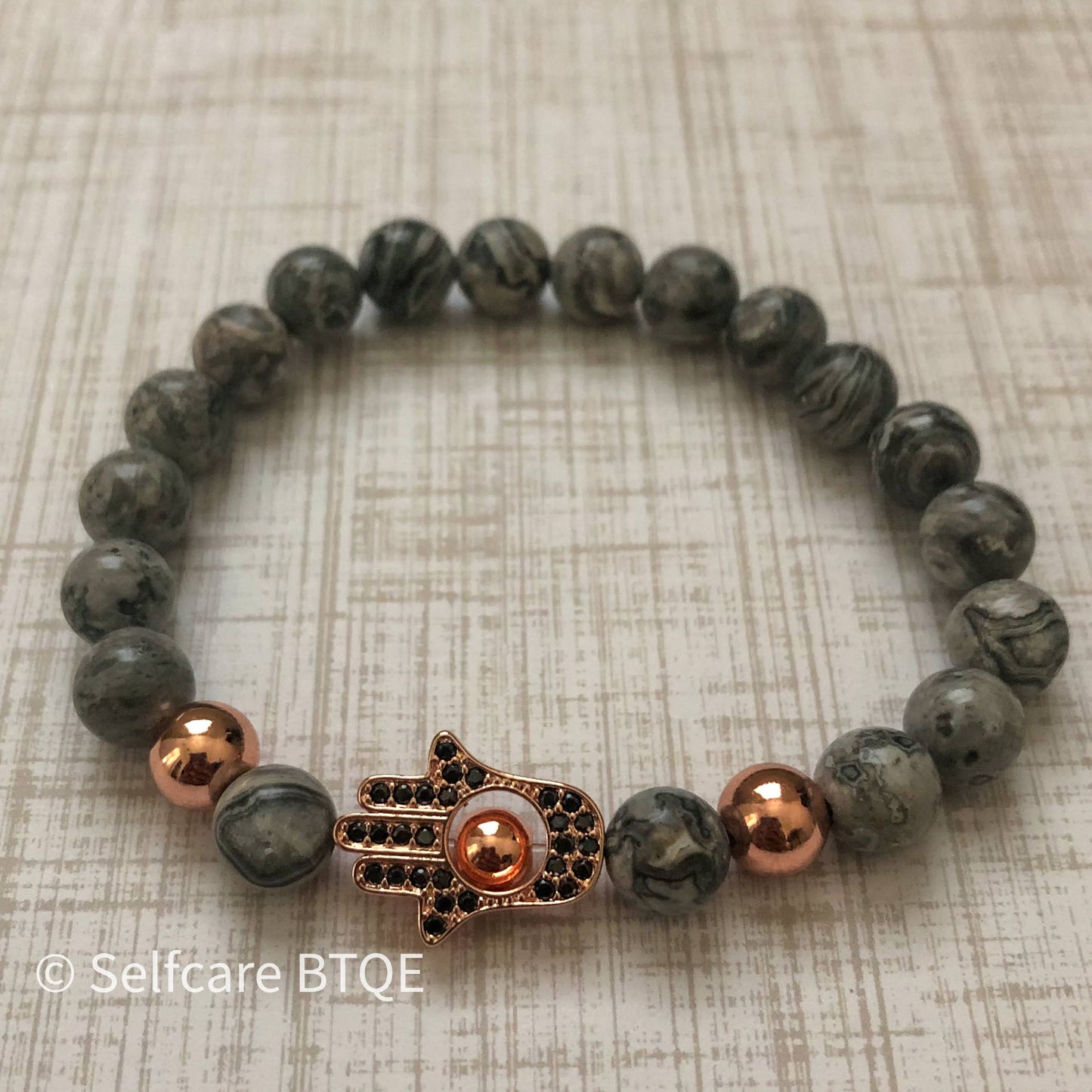 Hamsa Hand Bracelet - Rose Gold | 8mm