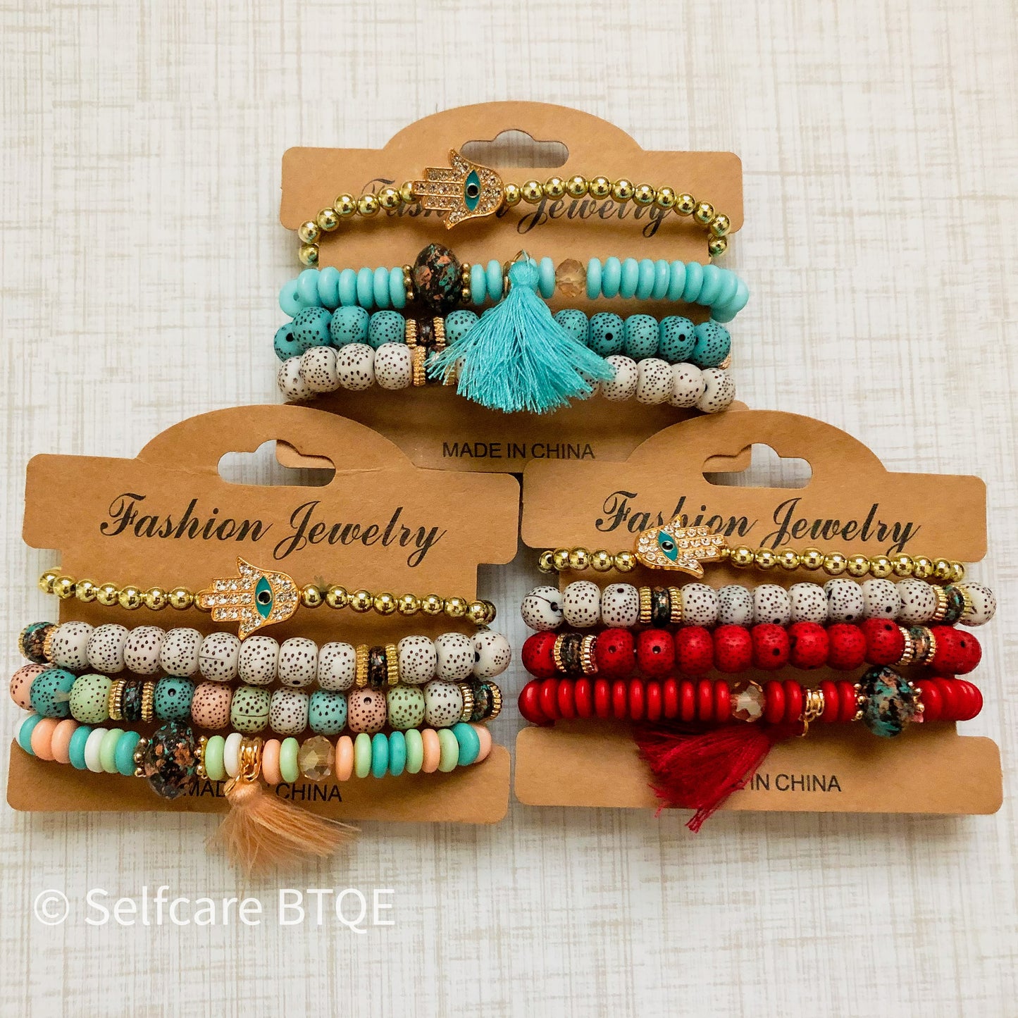 Bohemian Boho Summer Bracelets 4pc