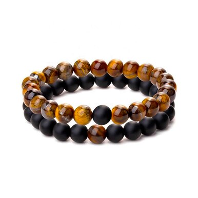 Tiger's Eye Couples Chakra Bracelet | 8mm